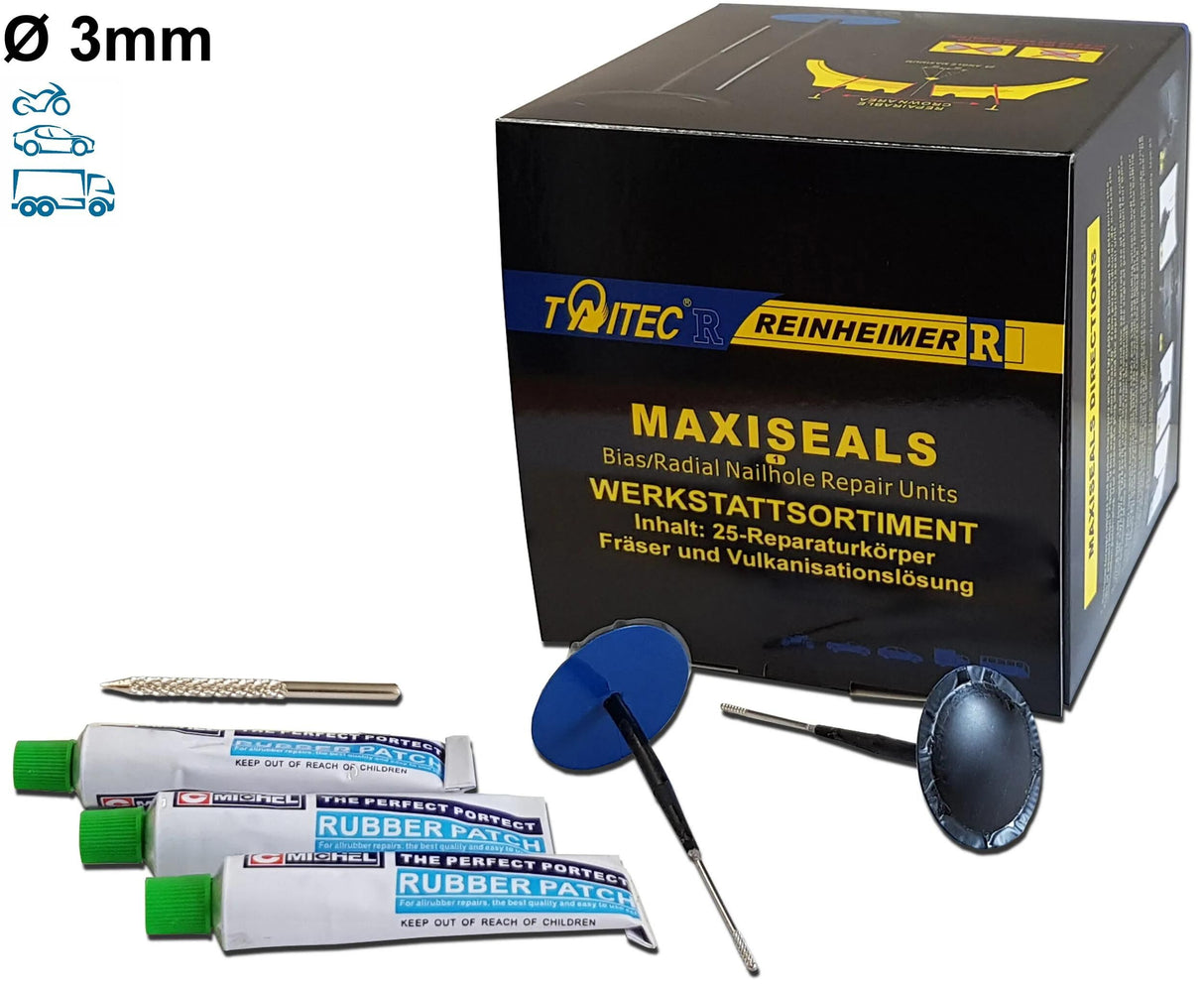 Reinheimer Reifenreparaturset Maxi-Seal Maxi-Seal M3 Rep. Set d1= 3mm 20 Stk.