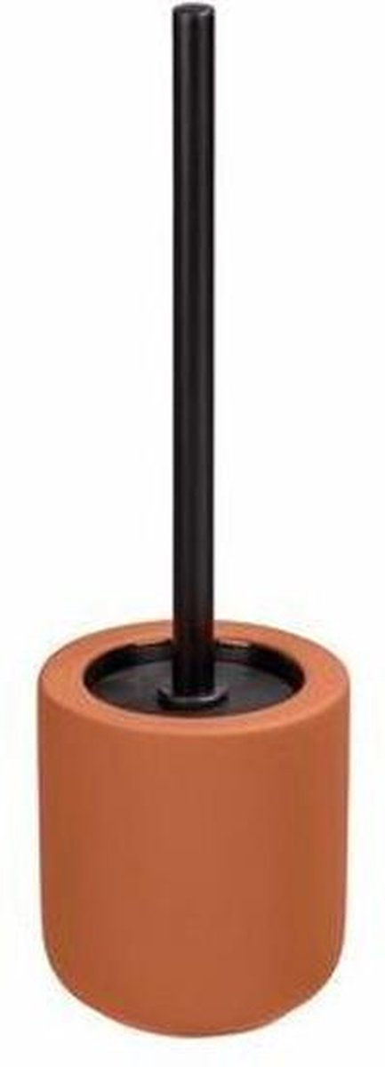 Wenko Toilettenbürste mit Halter – Terrakotta – Toilettenbürste mit Halter