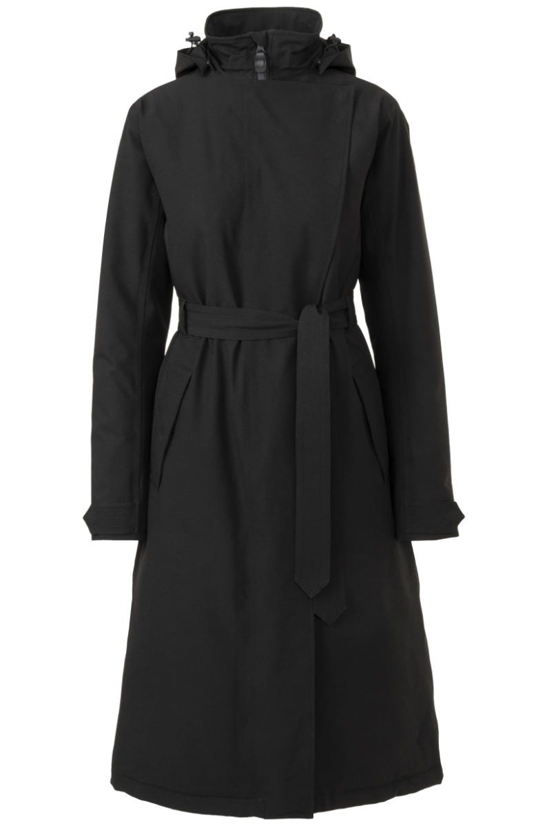 Puch trenchcoat jas winter regenjas dames zwart
