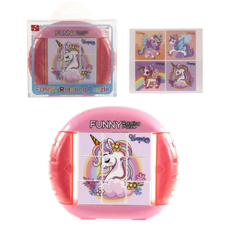 Rotierendes Einhorn-Puzzle 12 cm in PVC-Box