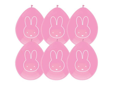 Luftballons Miffy Pink, 6st.