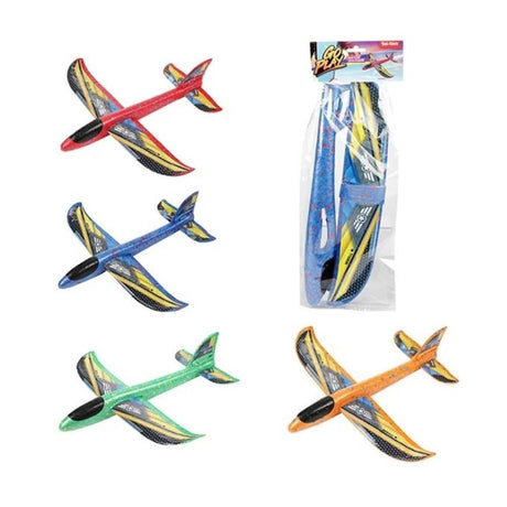 Toi-toys Toi Toys Schaumstoffflugzeug 36cm + Aufkleber