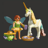 Playmobil 71840 Sammel-Einhorn, Regenblume mit Fee | 2 Stk