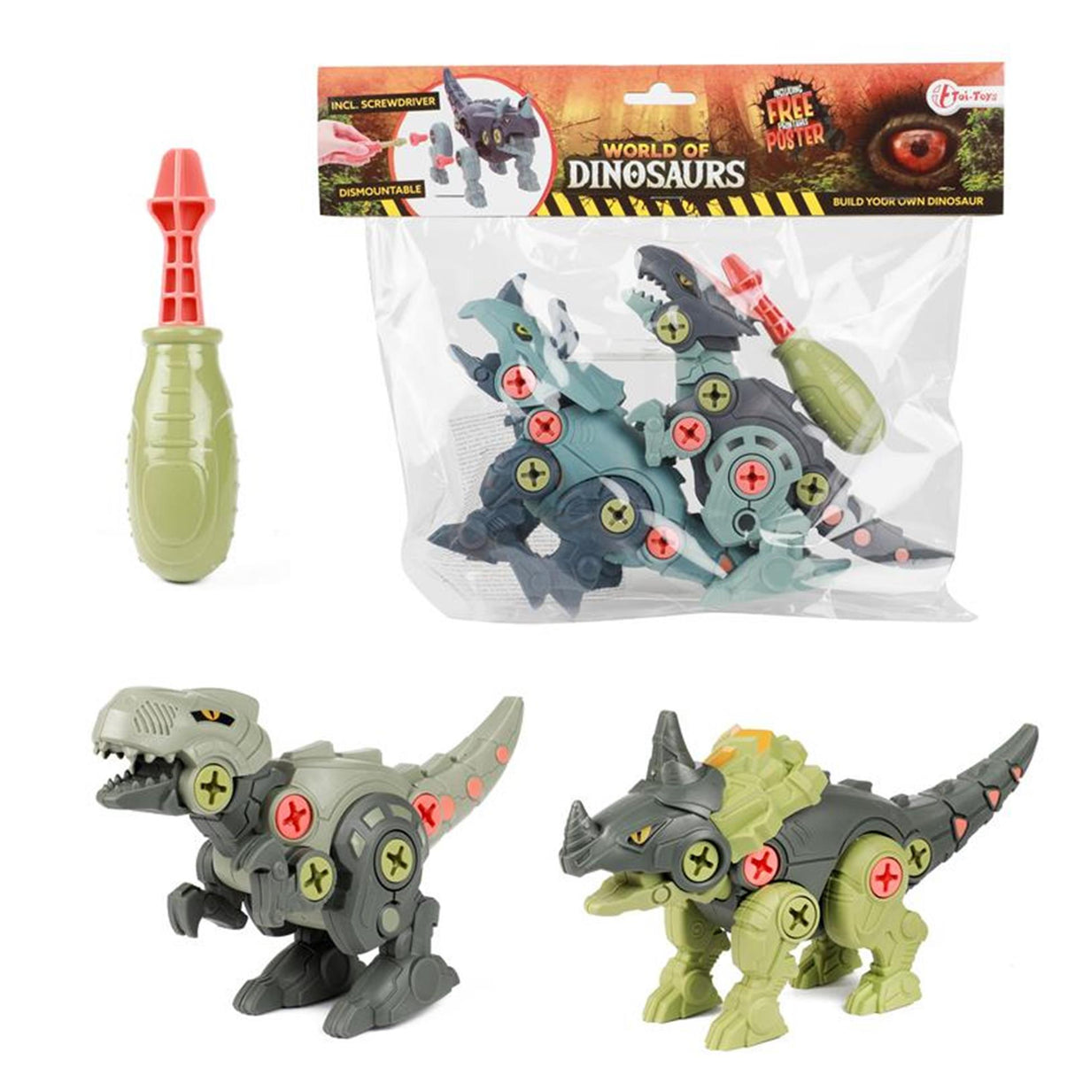Toi-toys Toi Toys Dino zerlegbar 2 Stück im Beutel