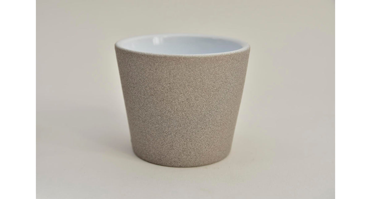 Konische pot sand greige 7 cm serrie 440