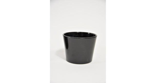 Konische pot zwart glans 12 cm serie 440