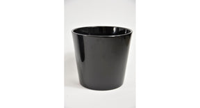 Konische pot zwart glans 23 cm serie 440