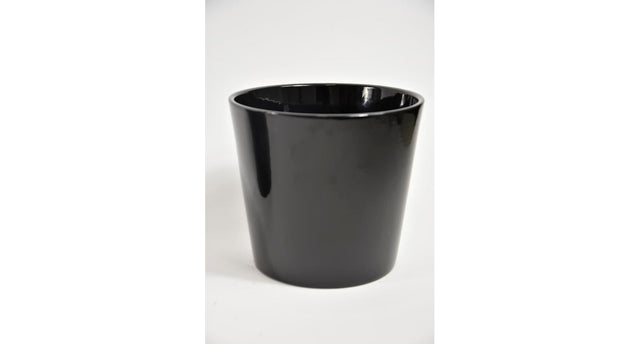 Konische pot zwart glans 23 cm serie 440