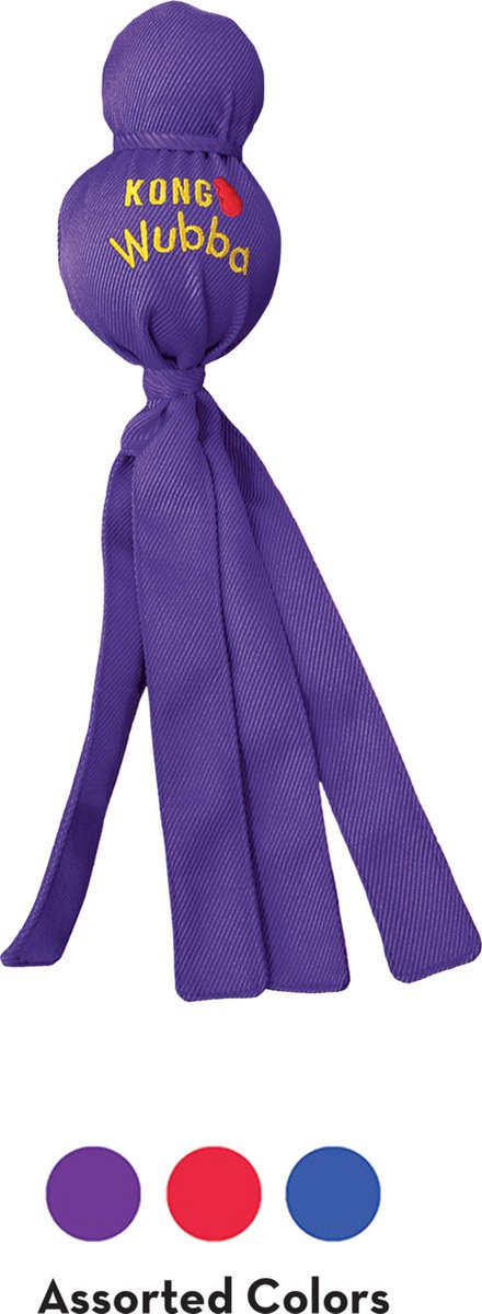 Kong Wubba – Hundespielzeug mit Sound – keine Farbauswahl möglich – XL – 43 cm