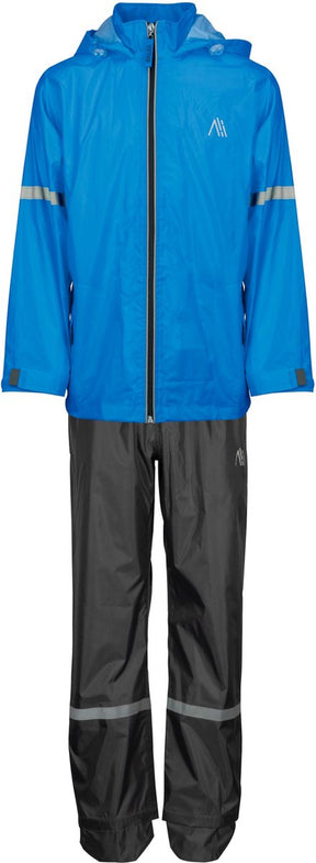 Ralka regenpak waterdicht ademend - kind - reflectie - blauw - maat 164
