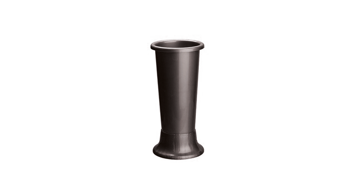 Vaas san remo ideal d.14 h.35cm 3ltr donkergrijs