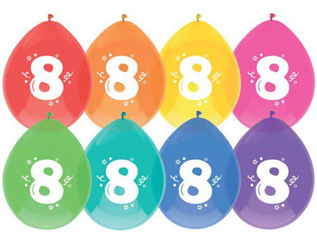 Haza-Ballons 8 Jahre, Packung mit 8 Stück