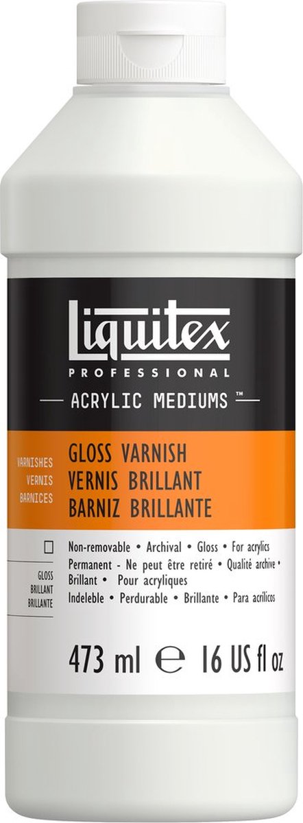 Liquitex 6216 Profi Glanzlack 473 ml – Acryllack Glanz | UV-Schutz | vergilbt nicht | für Acrylfarbe