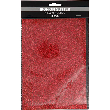 Kreativunternehmen https: www.cchobby.nl Bügelfolie-A5-Blatt-148x210-mm-Glitzer-Rot-1-Blatt