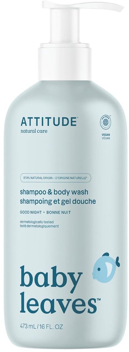 Attitude - baby leaves shampoo body wash good night