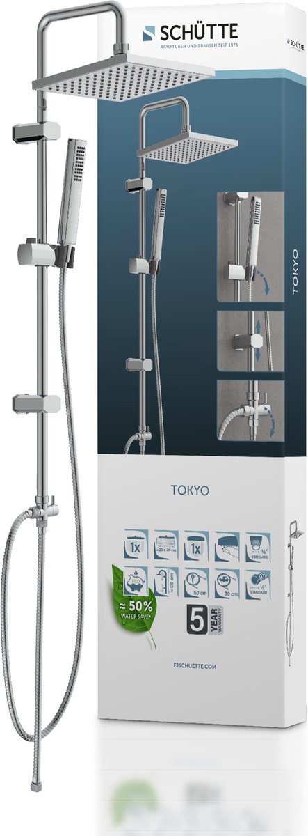 Schütte Duschkopf Tokyo Doppelter Quadrat