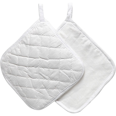 Creativ Company Topflappen, Größe 20x20 cm, 145 g, weiß, 4 Stück 1 Box