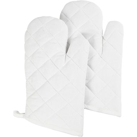 Creativ Company Ofenhandschuh, Größe 18x28 cm, 145 gr, weiß, 2 Stück 1 Box