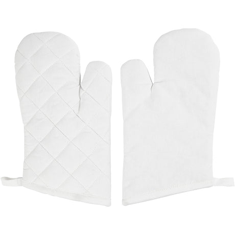 Creativ Company Ofenhandschuh, Größe 18x28 cm, 145 gr, weiß, 2 Stück 1 Box