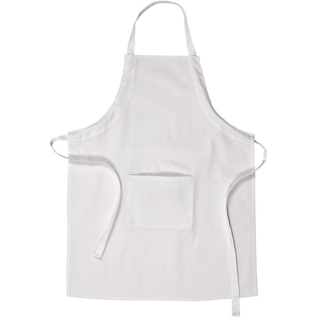 Creativ Firmenschürze mit Tasche, L: 84 cm, B: 65 cm, Größe M-XL cm, 210 g, weiß, 1 Stück