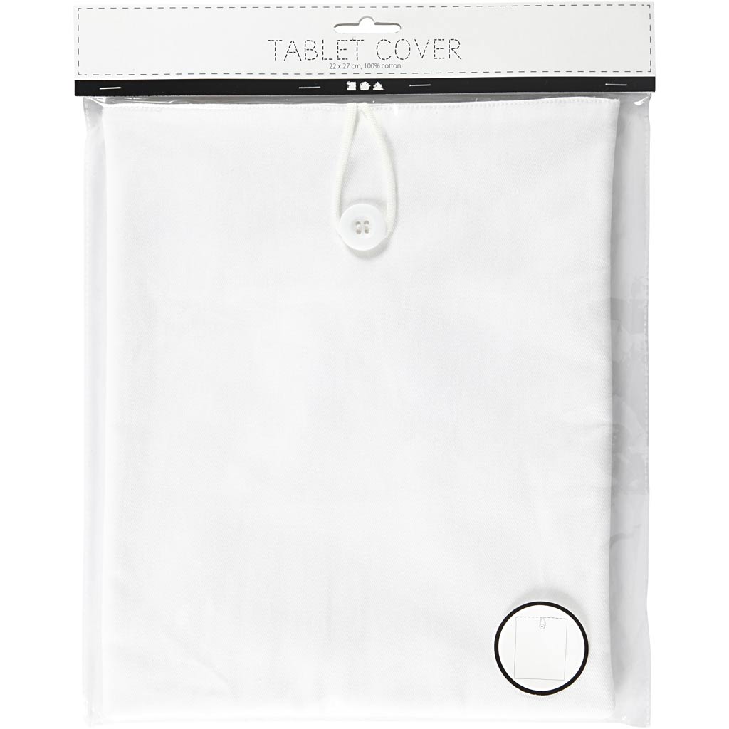 Creativ Company Tablet Hoes Weiß, 22x27cm