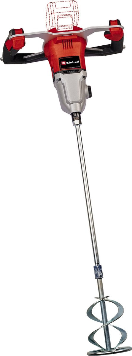 Einhell Profi-Akku-Farb- und Mörtelmischer TP-MX 18-2 LI BL Solo – Power X-Change – 18 V Li-Ion – variable Drehzahl bis 720 U/min – M14-Anschluss – inkl. Rührstab für Mörtel - exkl. Akku und Ladegerät