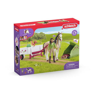 Schleich Horse Club Spielfiguren-Set – Sarahs Campingausflug – Kinderspielzeug für Jungen und Mädchen – 5 bis 12 Jahre – 12 Teile – 42533