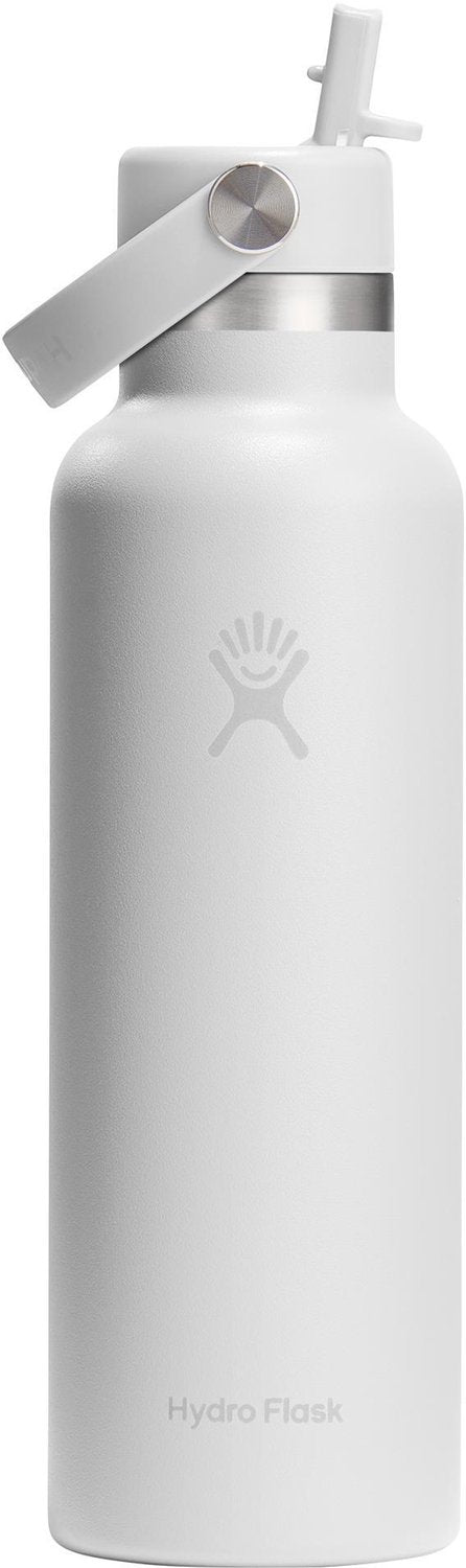 Hydro flask drinkfles - standard mouth - rietjesdop - 621 ml - wit