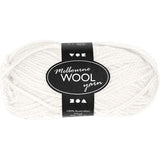 Creativ Company Melbourne-Wollgarn, L: 92 m, gebrochenes Weiß, 50 g, 1 Knäuel