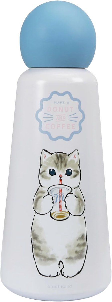 Blue Sky Studios Trinkflasche – Stahlwasserflasche 400 ml mit Katzenaufdruck.
