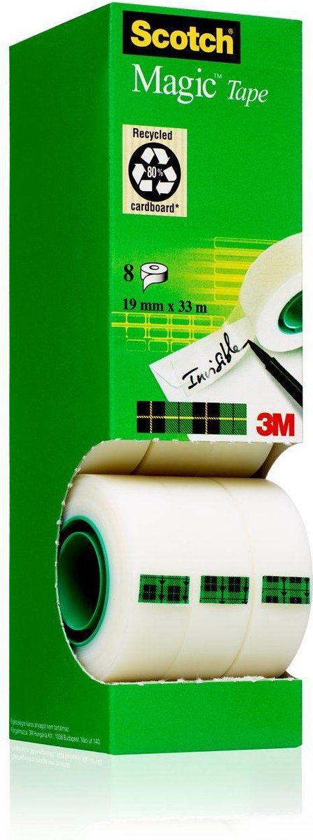 Klebeband Scotch Magic 810 transparent 7 Rollen + 1 gratis 19mm x 33m