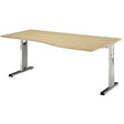 Bach Schreibtischhammer OS18 3 braun 1800 mm x 1000 mm x 850 mm