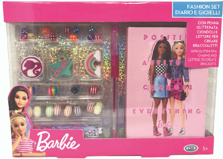 Mattel Barbie-Schmuckset, Charms, Armbänder, Glitzerstift und Tagebuch