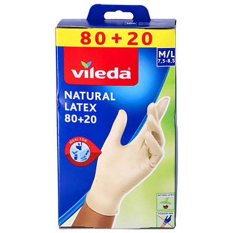 Vileda Handschuh Naturlatex 80+20 | 2 Stk
