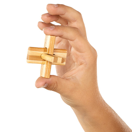 Eureka 3D-Bambus-Gehirnpuzzle Doublecross **