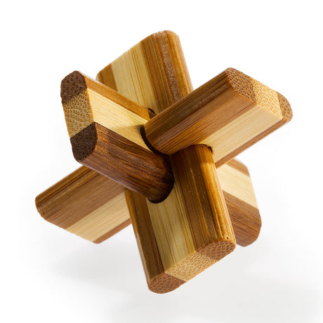 Eureka 3D-Bambus-Gehirnpuzzle Doublecross **