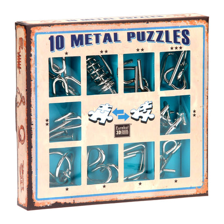 Eureka Gehirnpuzzle-Set blau, 10-tlg.