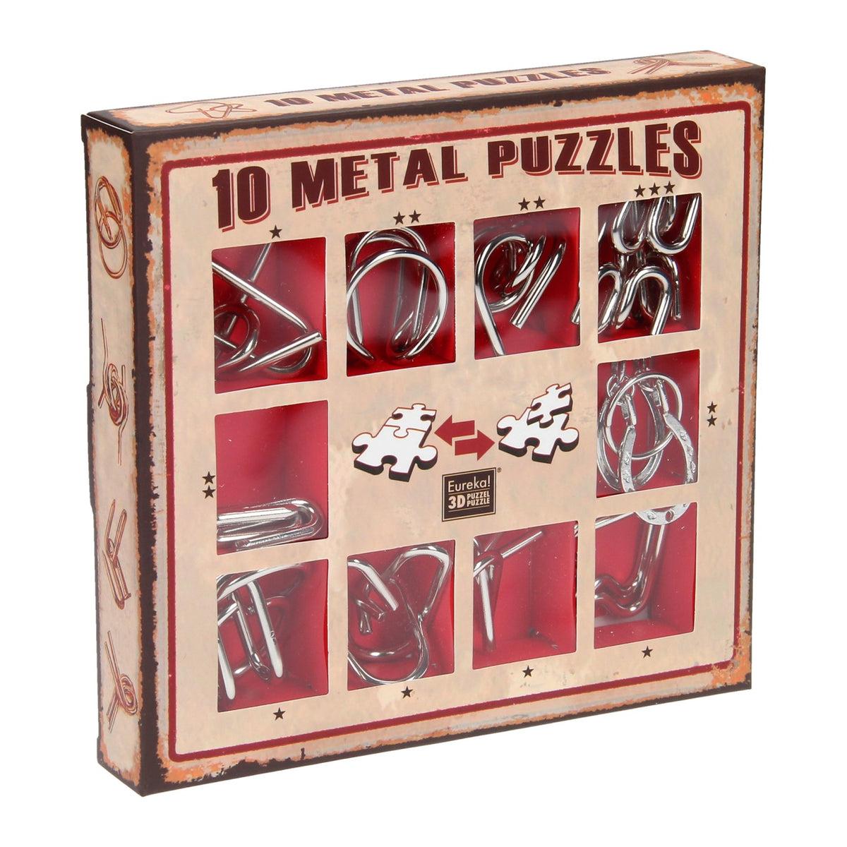 Heureka-! 10 Metallpuzzles, rote Edition