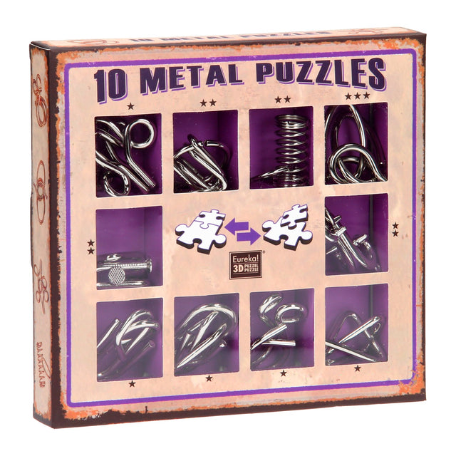 Eureka Gehirnpuzzle-Set lila, 10-tlg.