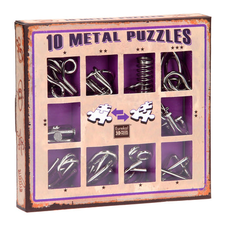 Gehirnpuzzle Set lila, 10st.