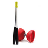 Eureka -Gummi -Diabolo mit Aluminiumstäbchen - rot