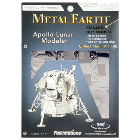 Metal Earth Apollo Mondmodul Silber Edition