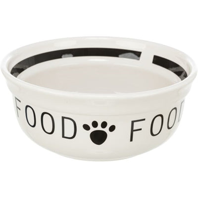 Trixie - Futternapf - Hundefutter - Keramik - Weiß Schwarz - 2,6 ltr - 25 cm