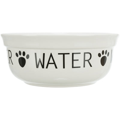 Trixie Hundewassernapf aus Keramik weiß schwarz