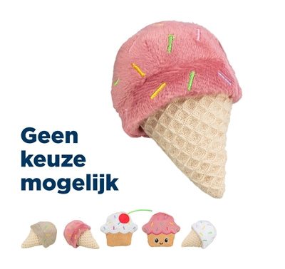 Trixie -Eis oder Cupcake -Plüsch mit Katzenminister -Assorti