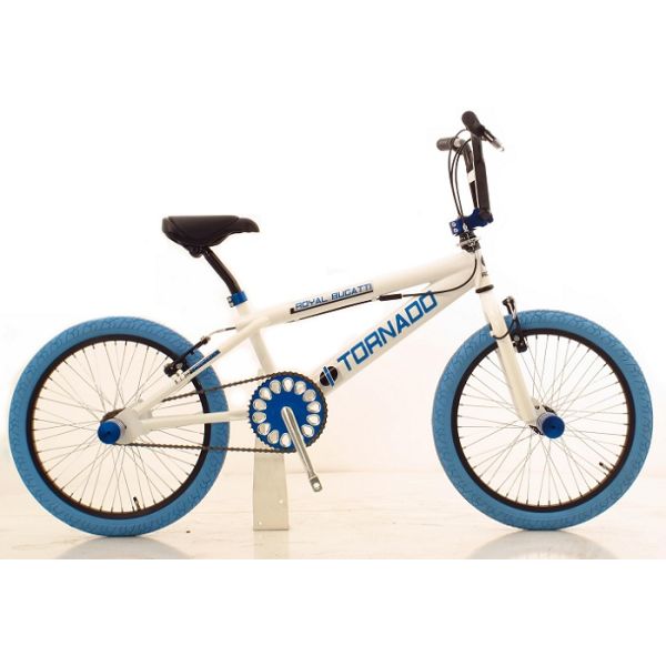 Royal Freestyle BMX 20 - Bugatti - Weiß mit blauen Reifen