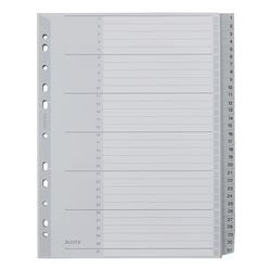 Numerische Tabs Leitz 1281 grau PP (Polypropylen)