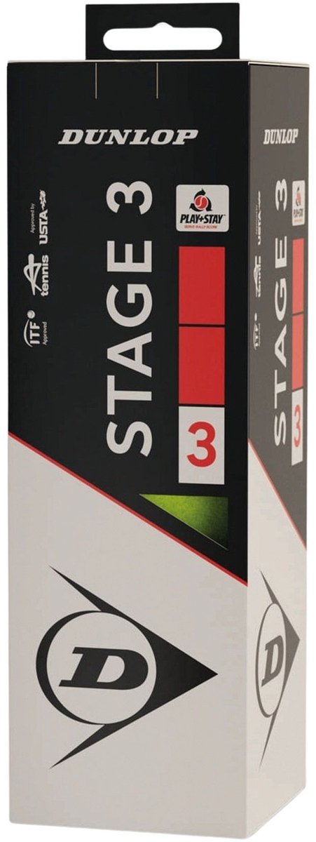 Dunlop Stage 3 Tennisbälle – Gelb Rot – 3 Stück