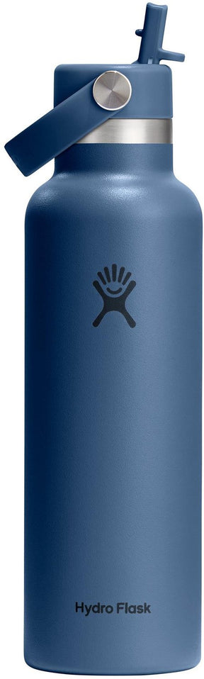 Hydro flask drinkfles - standard mouth - rietjesdop - 621 ml - blauw