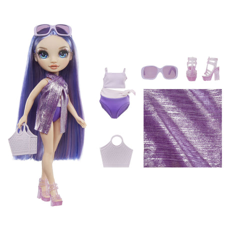 Regenbogen-Hochschwimmen-Modepuppe – 28 cm – violett (lila)